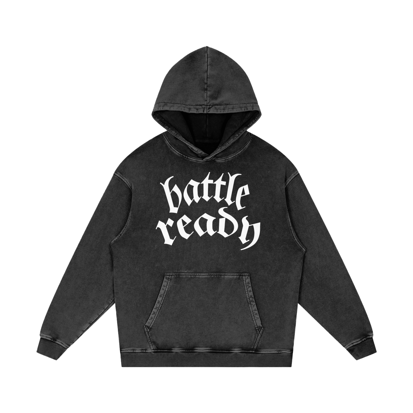 blackout,lastround,battle ready,battle ready hoodie,last round clothing,black,all black,black hoodie,washed hoodie,heavyweight hoodie