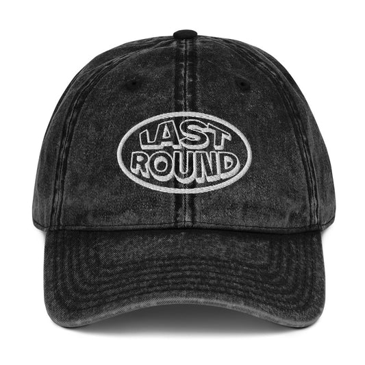 Last Round "Okay Dad" Hat - Vintage Black/White